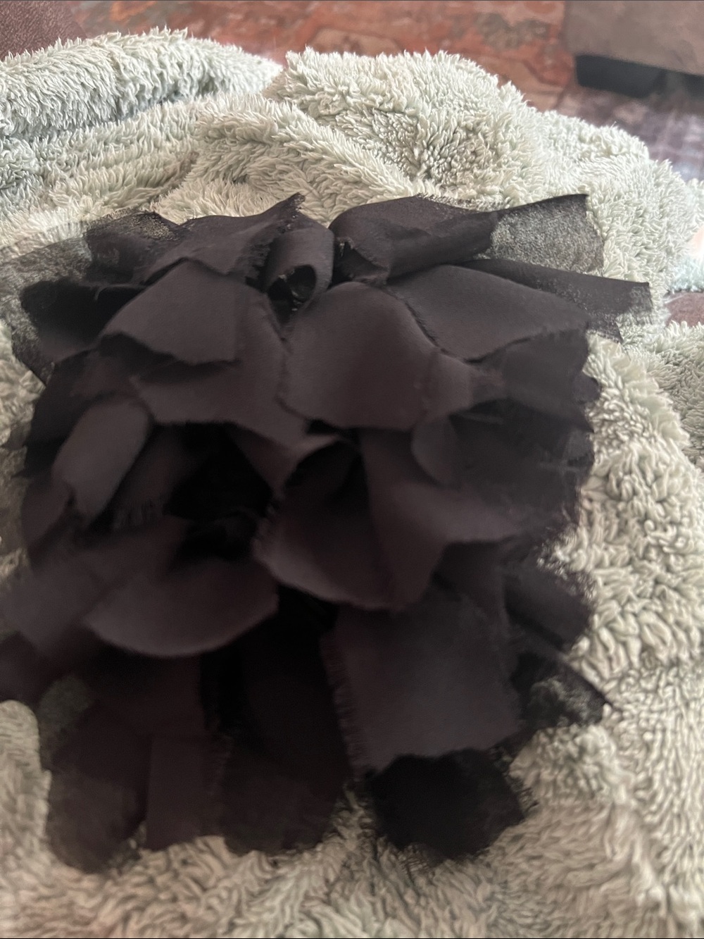 Black Boho 80’s Vintage Banana Clip Hair Accessory (handmade)